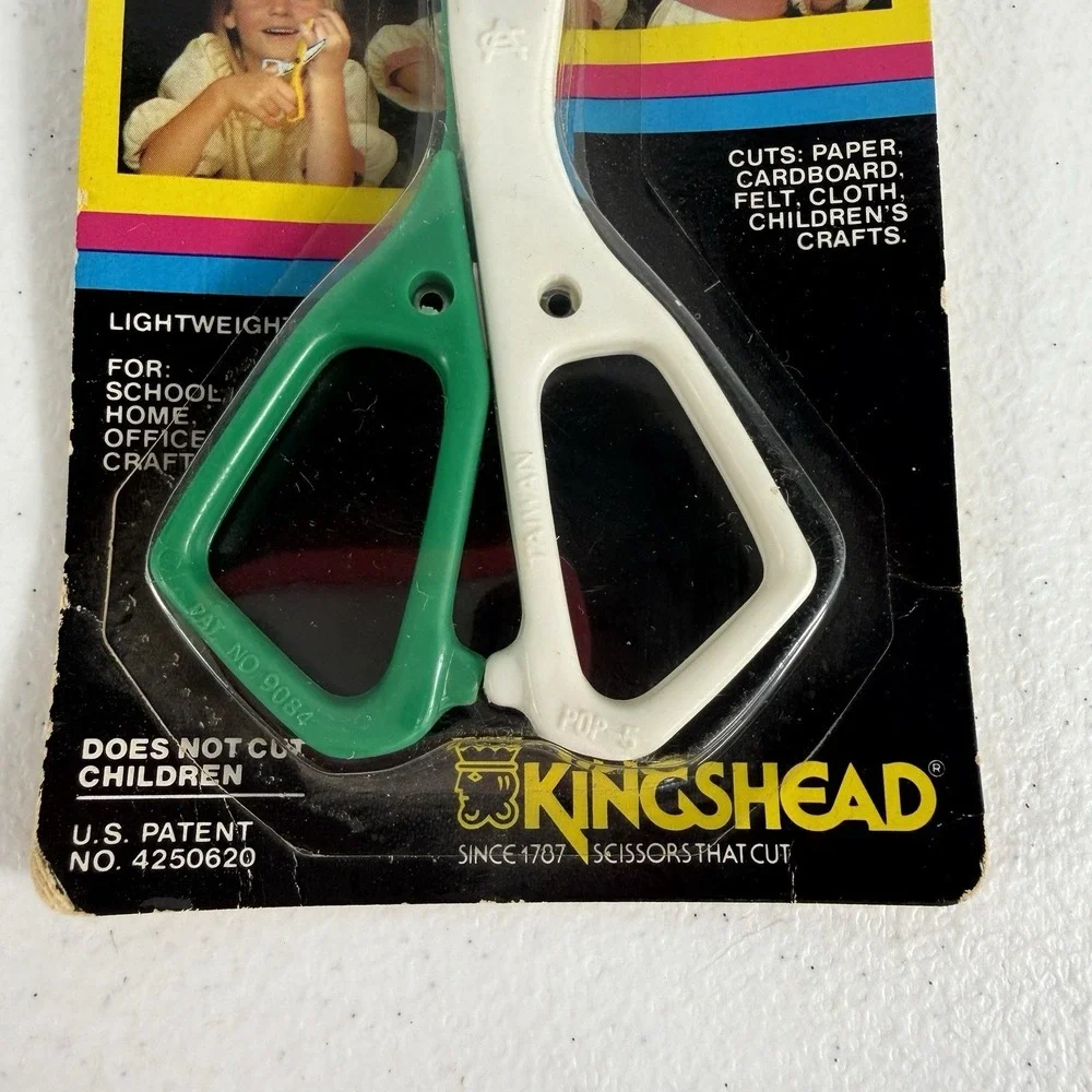 Vintage Kingshead Kids Original Saf-T-Cut Safety Safe Scissors - New‎